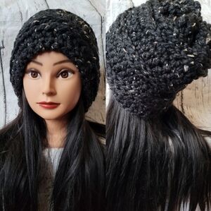 Crochet chunky wool Beanie hat